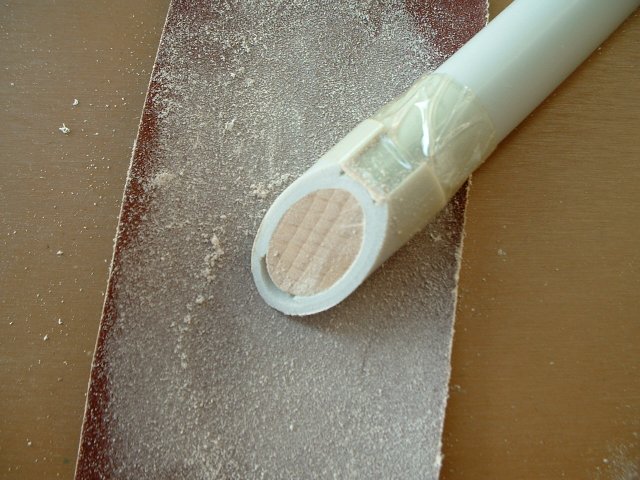 sanding the moutpiece